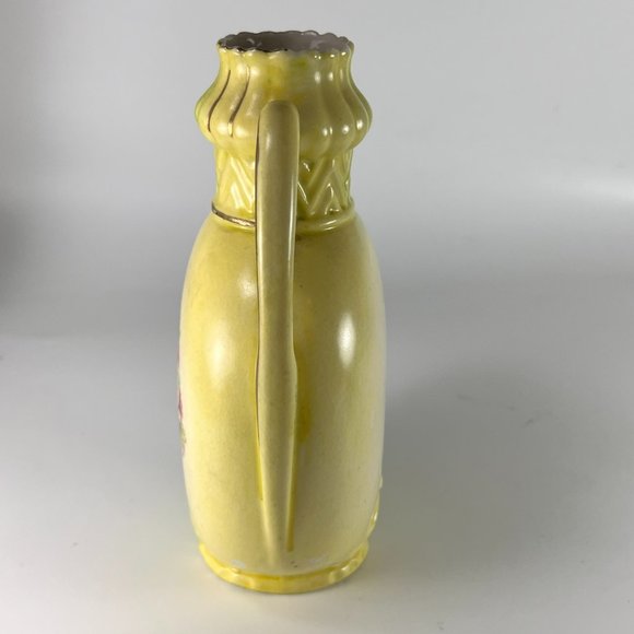 Roses Floral Porcelain Art Nouveau Vase Hand Painted Stamped HJ Vienna Austria - Picture 2 of 12